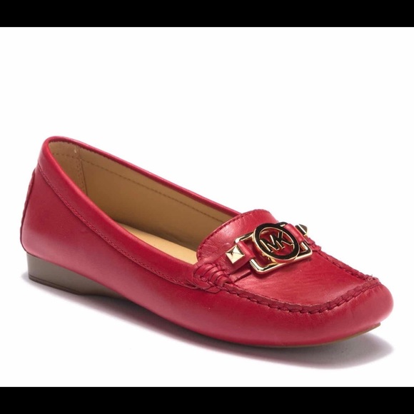 michael kors red loafers